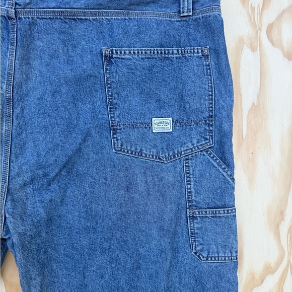 Levi Strauss Signature Men's Big & Tall Carpenter Jeans, Light Indigo, W52 X 30L - Picture 8 of 14